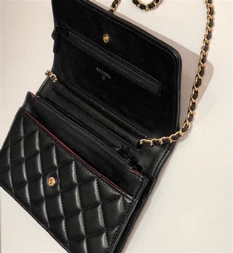 Chanel Wallet on Chain WOC Lambskin Schwarz SHW Tasche